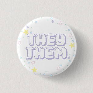 Macaron Rond 2,50 Cm Pastel Star Confetti Eux Pronounes