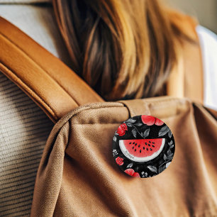 Macaron Rond 2,50 Cm Pastèque Palestine libre