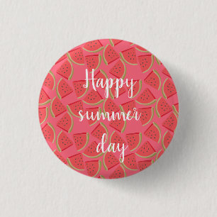Macaron Rond 2,50 Cm Pastèque rose moderne, été