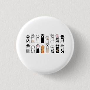 Macaron Rond 2,50 Cm patte de chat et de chien mignons