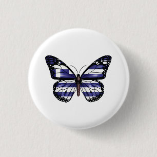 Macaron Rond 2,50 Cm Pavillon papillon Monarque de Grèce