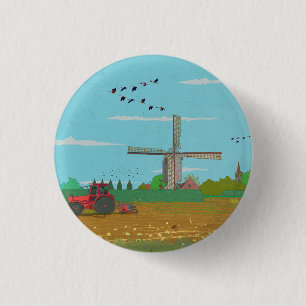 Macaron Rond 2,50 Cm Pays-Bas Pays-Bas Pays-Bas