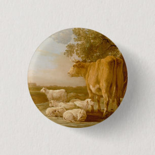 Macaron Rond 2,50 Cm Paysage avec bétail Aelbert Cuyp