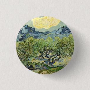 Macaron Rond 2,50 Cm Paysage avec Olive Vincent Willem van Gogh