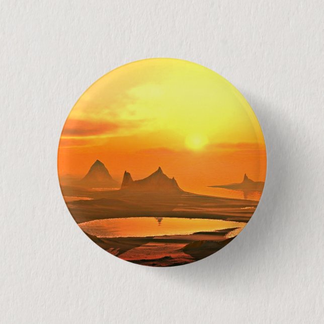 Macaron Rond 2,50 Cm Paysage naturel Sunset-25686 (Devant)