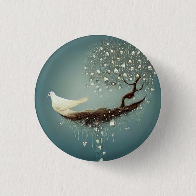 Macaron Rond 2,50 Cm Peace Dove & Pearl Tree (Devant)