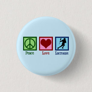 Macaron Rond 2,50 Cm Peace Love Lacrosse