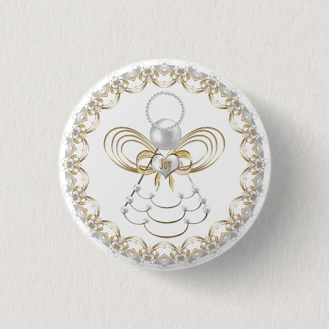 Macaron Rond 2,50 Cm Pearls and Gold (Devant)