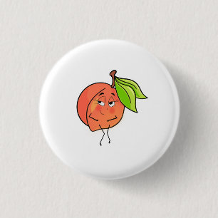 Macaron Rond 2,50 Cm Pêche, joues douces, thème fruit