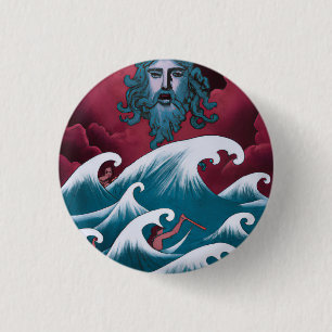 Macaron Rond 2,50 Cm Peinture à l'huile Neptune cramoisie
