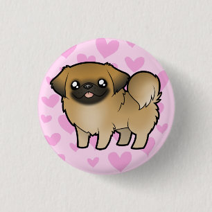 Macaron Rond 2,50 Cm Pekingese Love (chiot coupé)