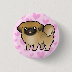 Macaron Rond 2,50 Cm Pekingese Love (coupe de chiot)