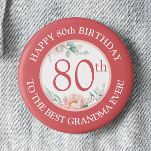 Macaron Rond 2,50 Cm Peony personnalisées Anniversaire Pin