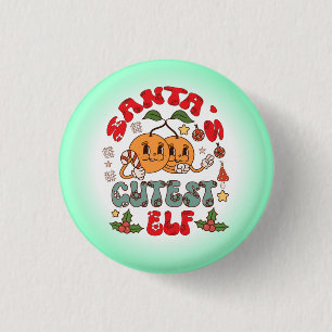 Macaron Rond 2,50 Cm Père Noël Cutest Elf Sublimation-80881