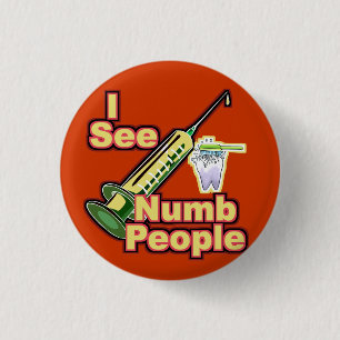 Macaron Rond 2,50 Cm Periodontist d'orthodontiste d'hygiéniste dentair