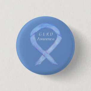 Macaron Rond 2,50 Cm Périphérique de sensibilisation au GERD Brochure