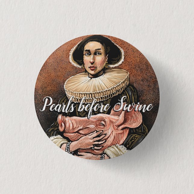 Macaron Rond 2,50 Cm Perles avant Bouton de porc (Devant)