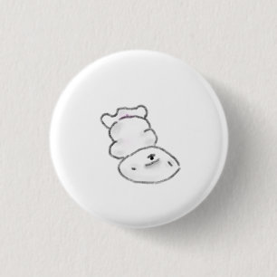 Macaron Rond 2,50 Cm Personnage simple en pâte blanche