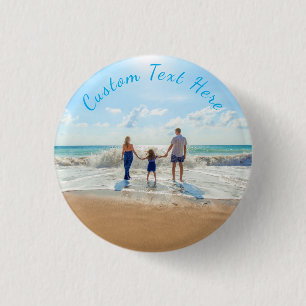 Macaron Rond 2,50 Cm Personnalisé Votre Bouton Photo Cadeau Texte perso