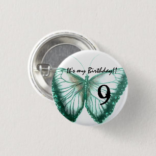 Macaron Rond 2,50 Cm Personnaliser Butterfly Button C'est mon anniversa