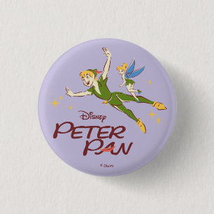 Macaron Rond 2,50 Cm Peter Pan et Tinkerbell