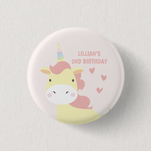 Macaron Rond 2,50 Cm Petit anniversaire mignon de licorne
