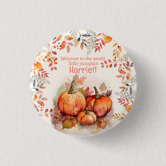 Macaron Rond 2,50 Cm Petit Baby shower Citrouille
