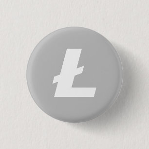 Macaron Rond 2,50 Cm Petit bouton de Litecoin LTC