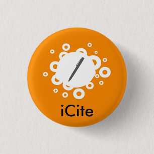Macaron Rond 2,50 Cm Petit bouton d'iCite orange de sifflement