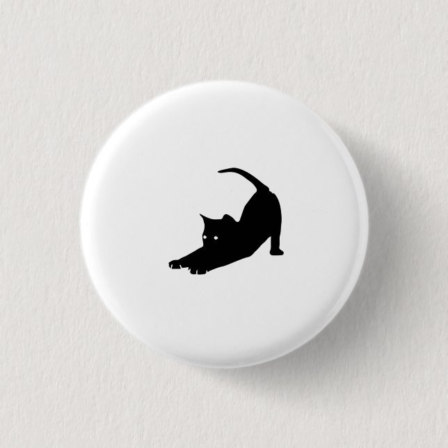 Macaron Rond 2,50 Cm Petit chat noir (Devant)