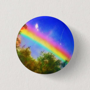 Macaron Rond 2,50 Cm PETIT PIN de l'ARC-EN-CIEL 1COSMIC
