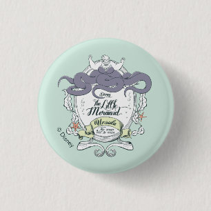 Macaron Rond 2,50 Cm Petite Sirène   Ursula - L'Océan Sera À Moi
