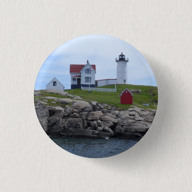 Macaron Rond 2,50 Cm Phare de protubérance - Maine (Devant)