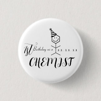 Macaron Rond 2,50 Cm Pharmaciste Funny moderne Chimiste Anniversaire Ch