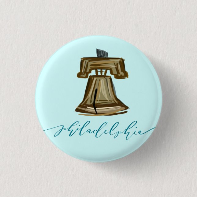 Macaron Rond 2,50 Cm Philadelphie - Liberty Bell (Devant)