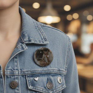 Macaron Rond 2,50 Cm Photo Couple romantique de la Saint-Valentin