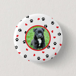 Macaron Rond 2,50 Cm photo d'animal familier avec le motif doux mignon