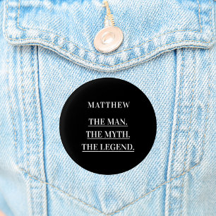 Macaron Rond 2,50 Cm Photo noir blanc homme mythe légende