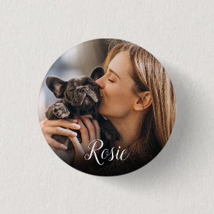 Macaron Rond 2,50 Cm Photo personnalisée préférée Nom personnalisé