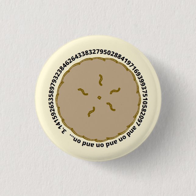 Macaron Rond 2,50 Cm Pi Pie Day 14 mars avec le nombre de Pi (Devant)
