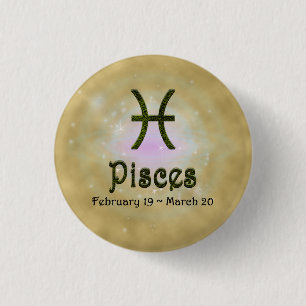 Macaron Rond 2,50 Cm Pick Color Pisces Zodiac astrologique