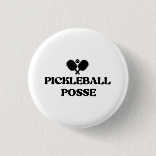 Macaron Rond 2,50 Cm Pickleball Posse Funny Pickleball