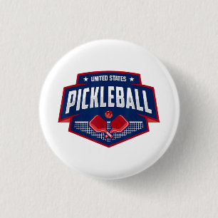 Macaron Rond 2,50 Cm Pickleball Support Team Pickleball Player USA