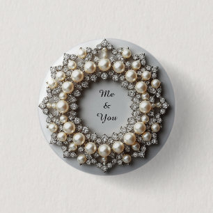 Macaron Rond 2,50 Cm Pièce de joaillerie élégante en perle et diamant