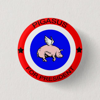 Macaron Rond 2,50 Cm Pigasus pour le Président Button