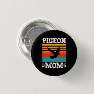 Macaron Rond 2,50 Cm Pigeon Maman Oiseau Voler Animal mignon Oiseaux Pi