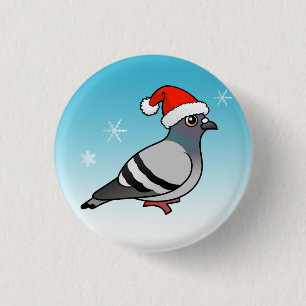 Macaron Rond 2,50 Cm Pigeon Père Noël