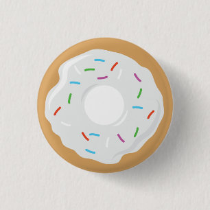 Macaron Rond 2,50 Cm Pin blanc de beignet de crème