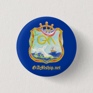 Macaron Rond 2,50 Cm Pin bleu d'engagement de GAM