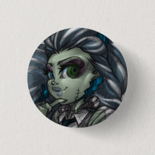 Macaron Rond 2,50 Cm Pin choquant de fille de monstre